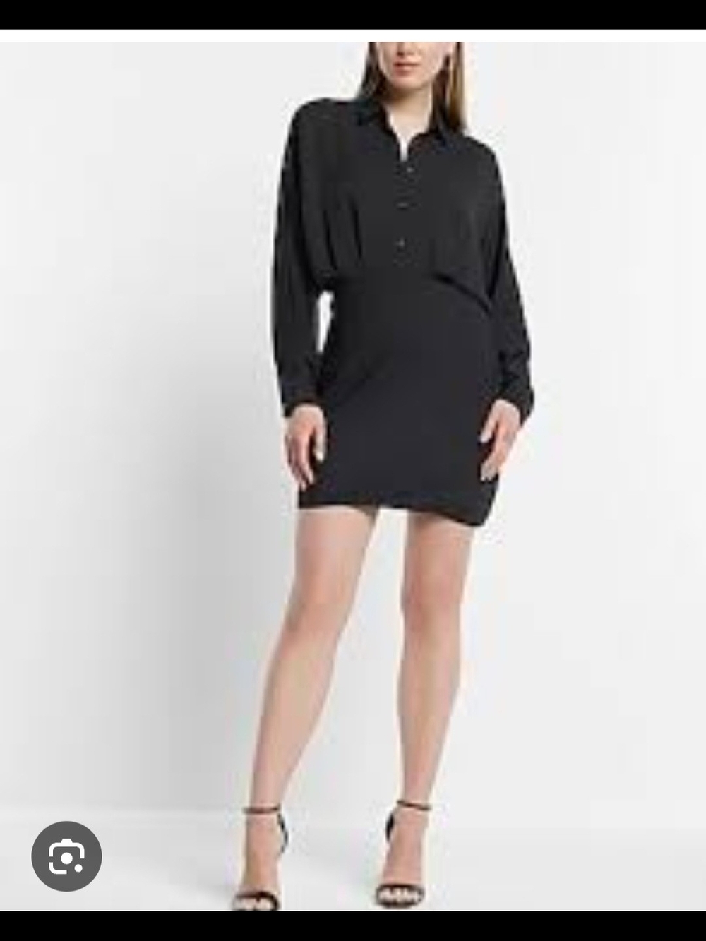 NWOT Express Black Portofino Shirt Dress